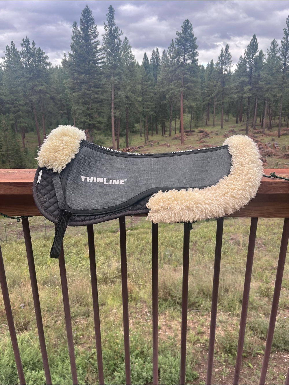 Thinline Trifecta Shimmable Half Pad with sheepskin rolls